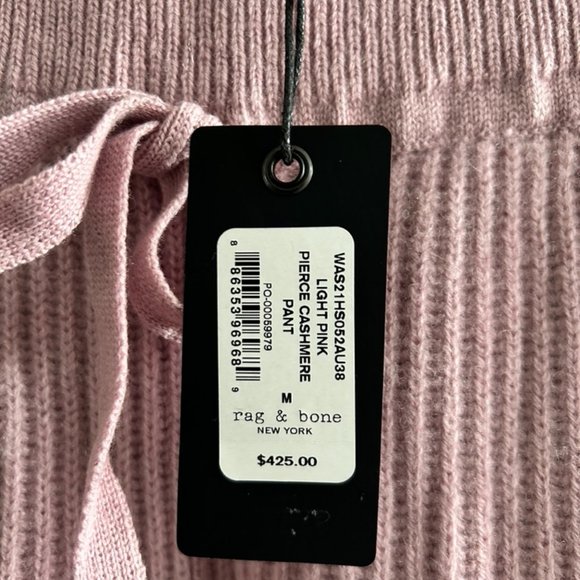 Rag & Bone 100% cashmere ribbed lavender joggers - Picture 2 of 10